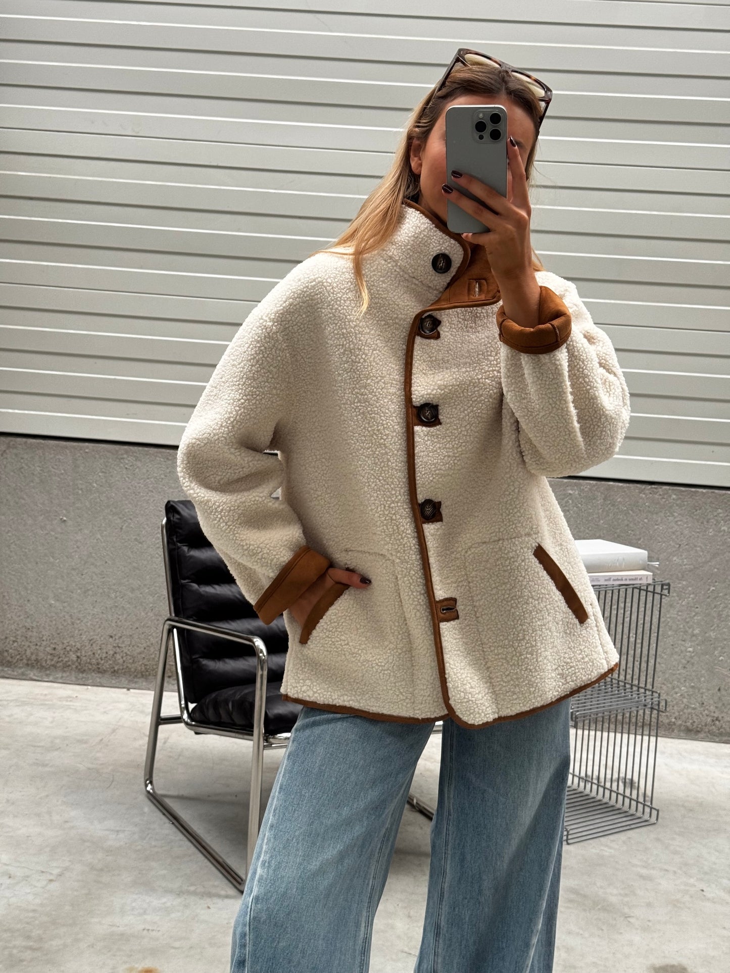 Camel Shearling Ninho Coat