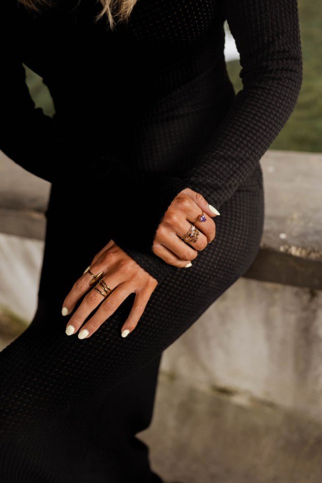 Gold and Mauve Rokia Ring