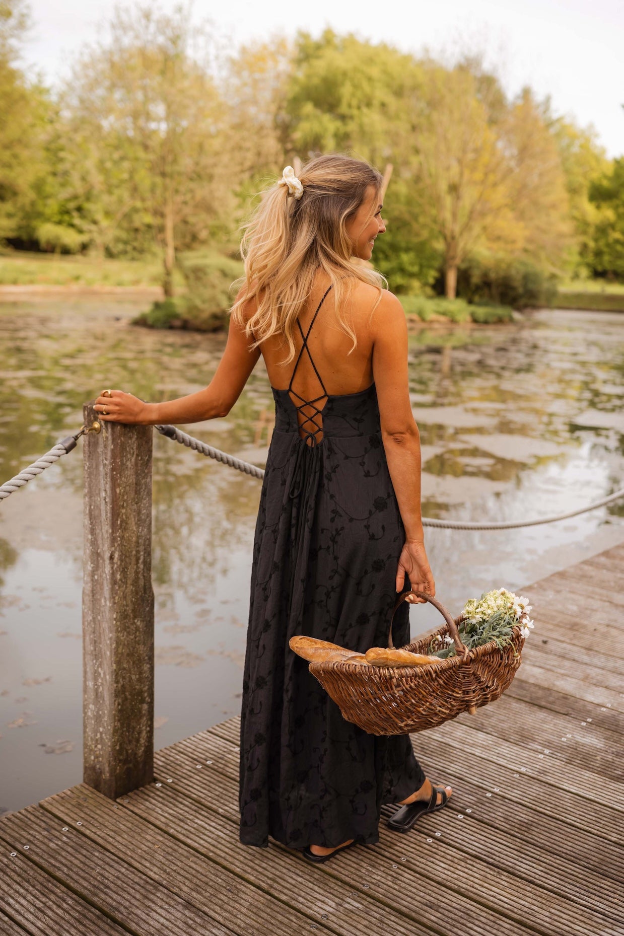 Yellow Gingham Loya Scrunchie