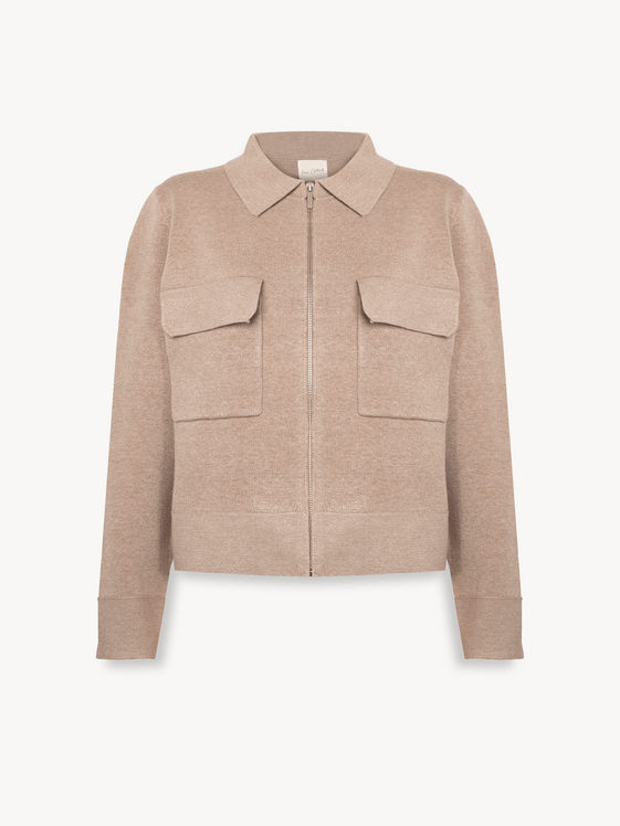 Beige Eather Cardigan