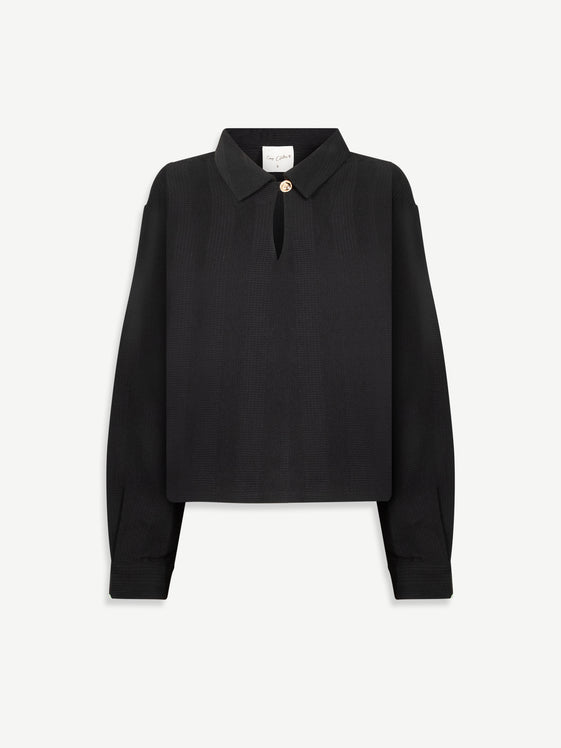 Black Tully Blouse