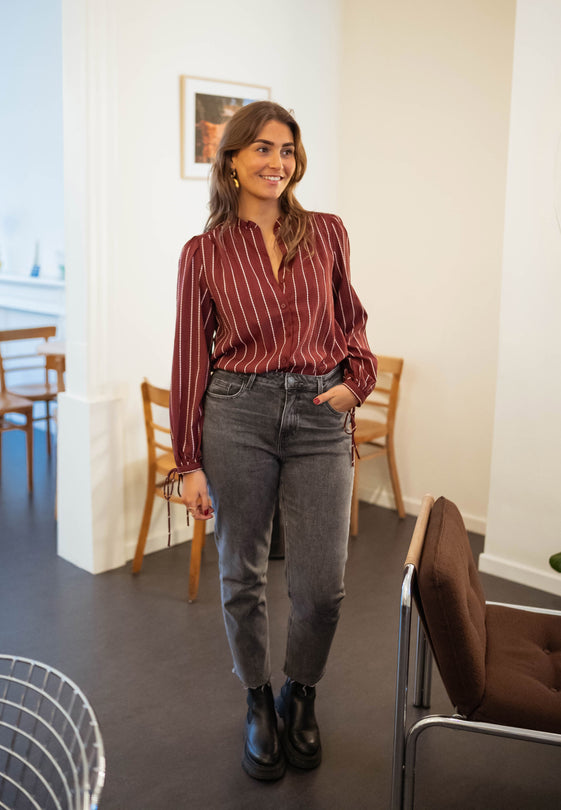 Burgundy Dorli Blouse