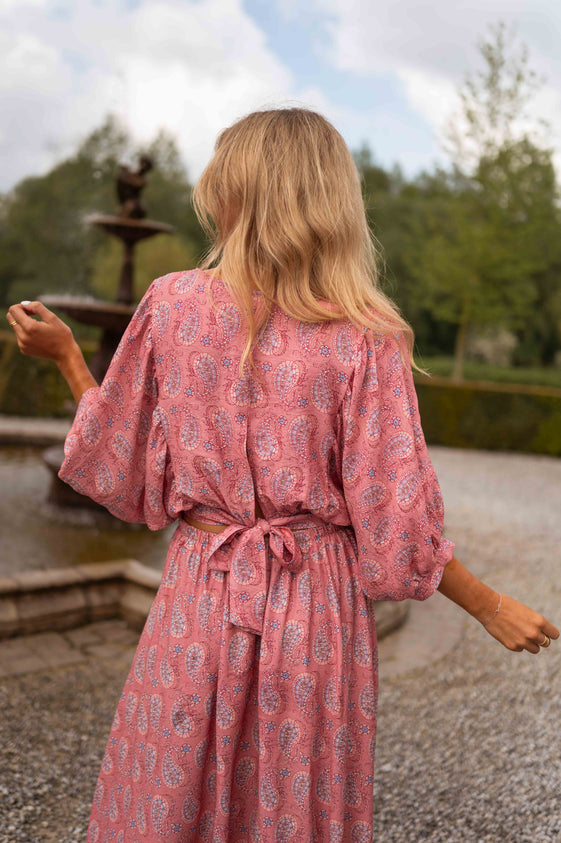 Pink Patterned Karlou Blouse