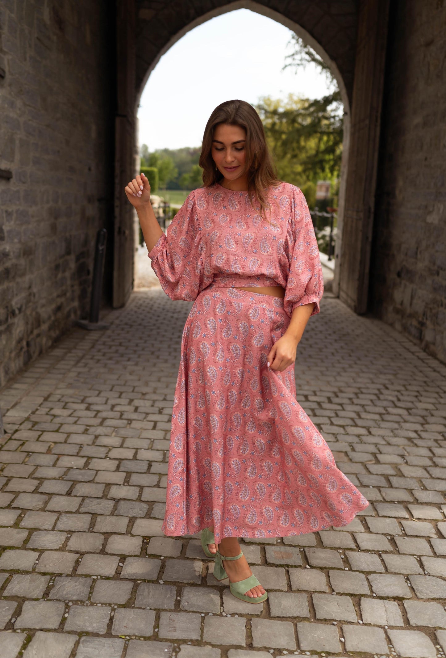 Pink Patterned Karlou Blouse