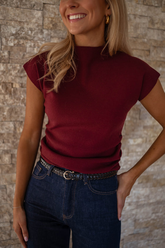 Burgundy Tracy Blouse