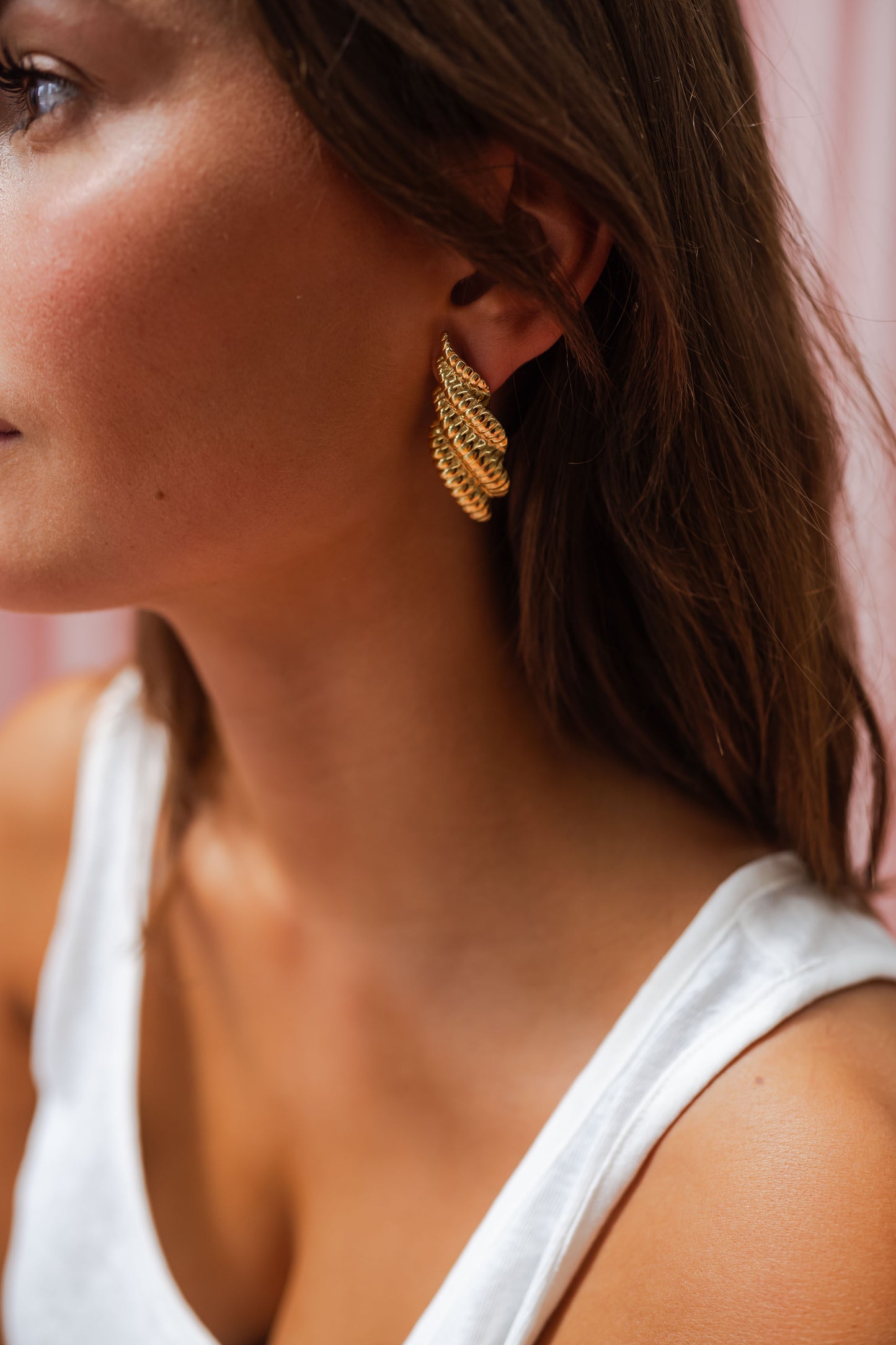 Golden Conch Earrings