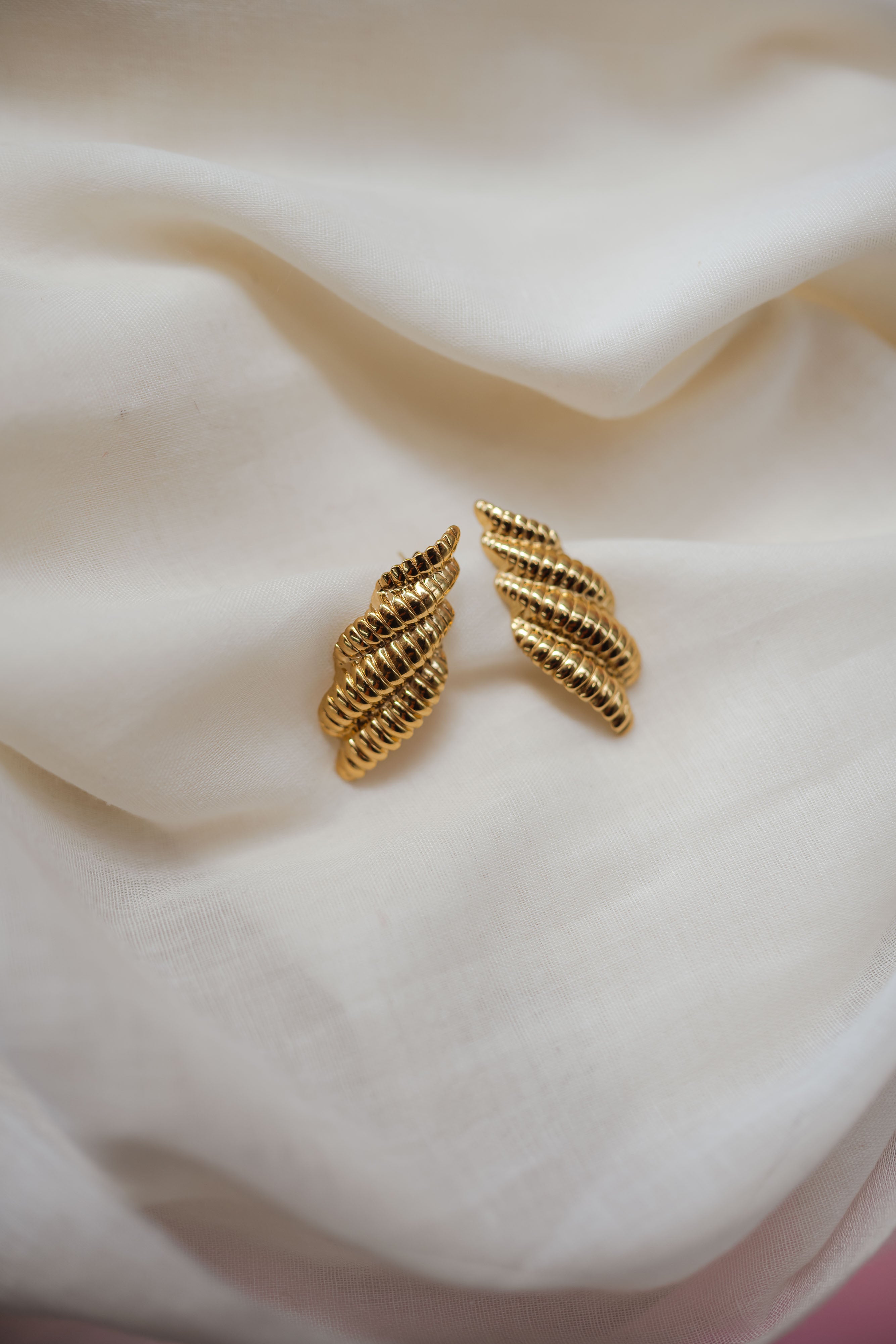 Golden Conch Earrings