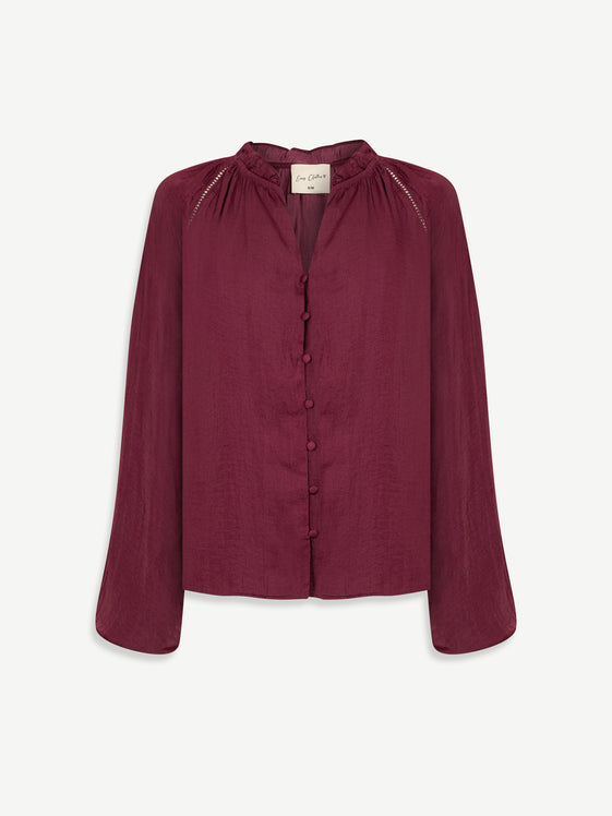 Burgundy Janelle Blouse