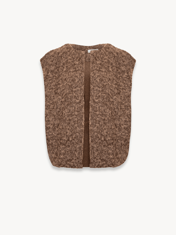 Chocolate Lander Sleeveless Cardigan