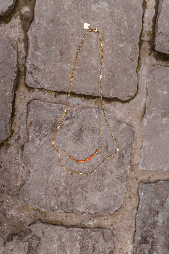 Golden and Orange Amir Necklace