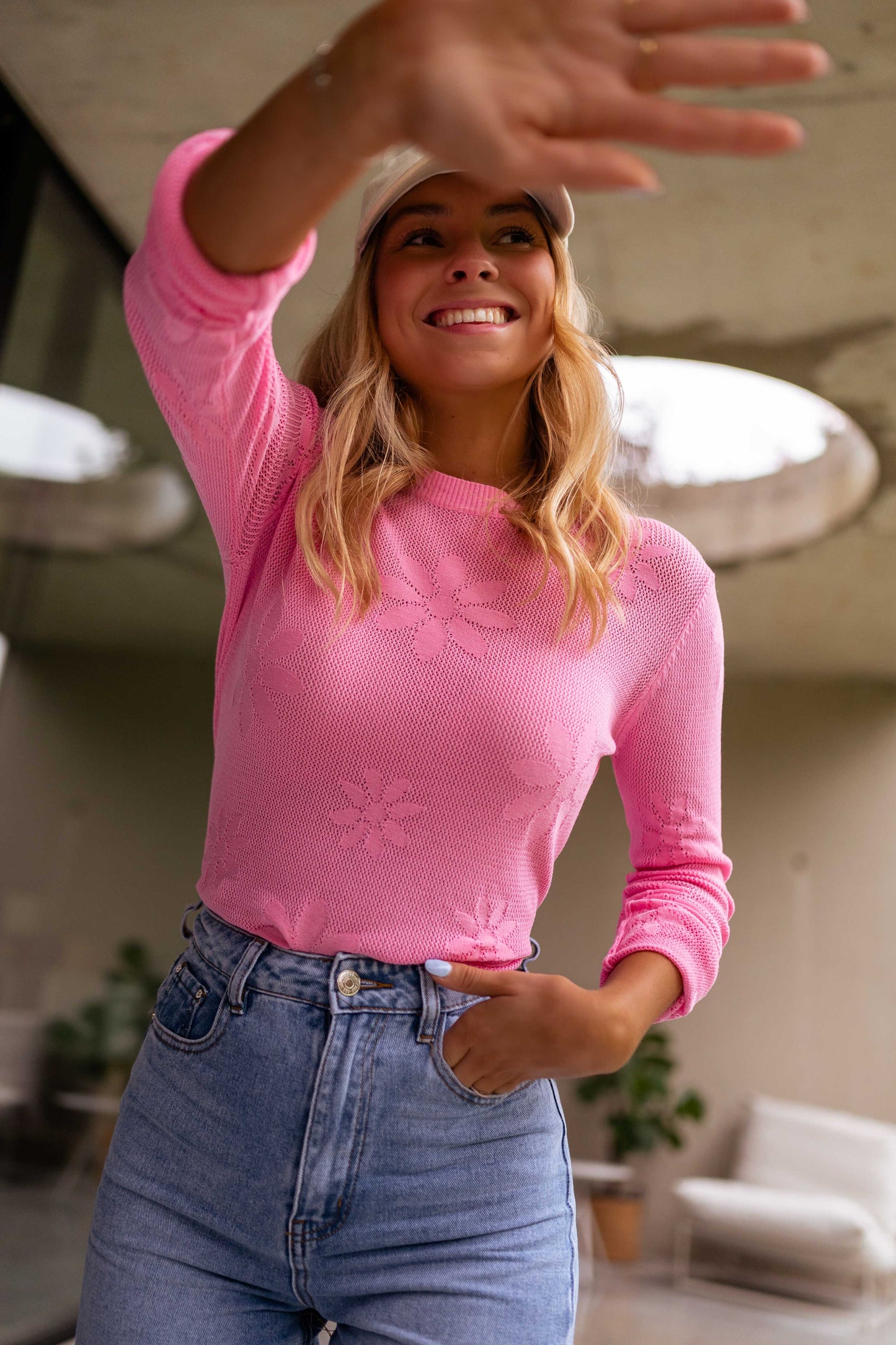 Pink Marguerite Sweater