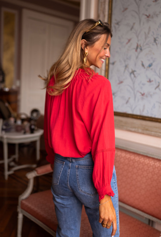 Red Gabin Blouse