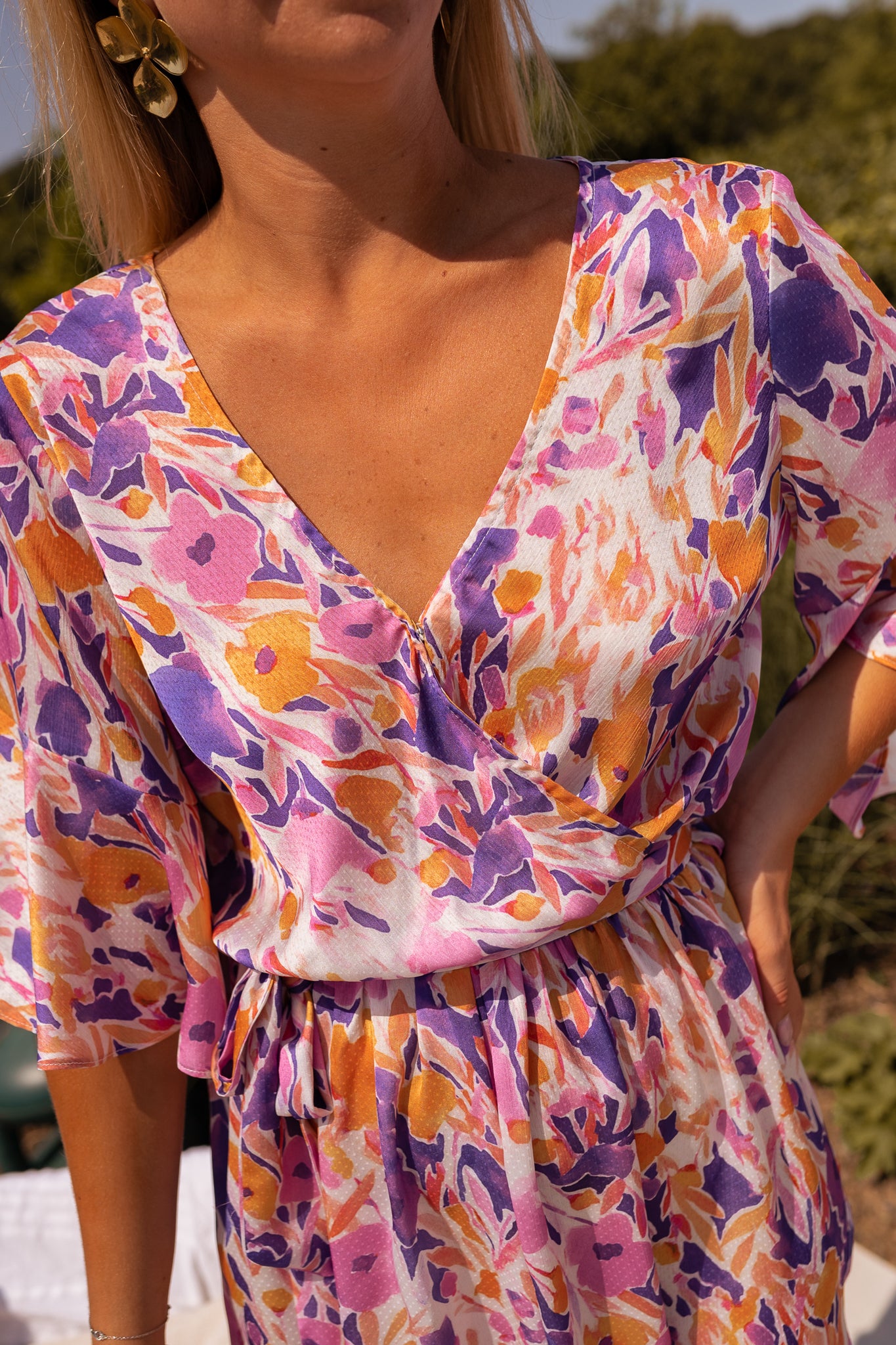 Purple Floral Basma Romper