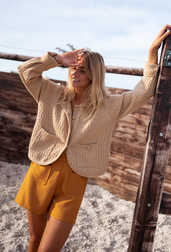 Camel Elsa Cardigan