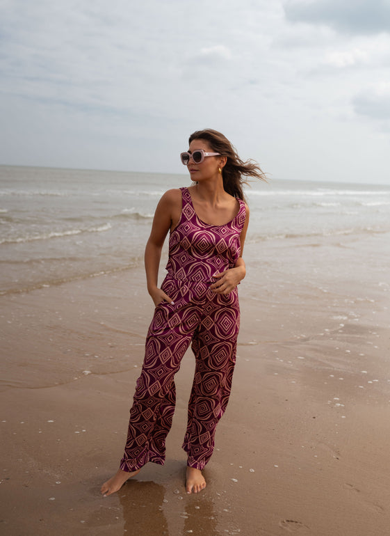 Purple Patterned Telio Pants