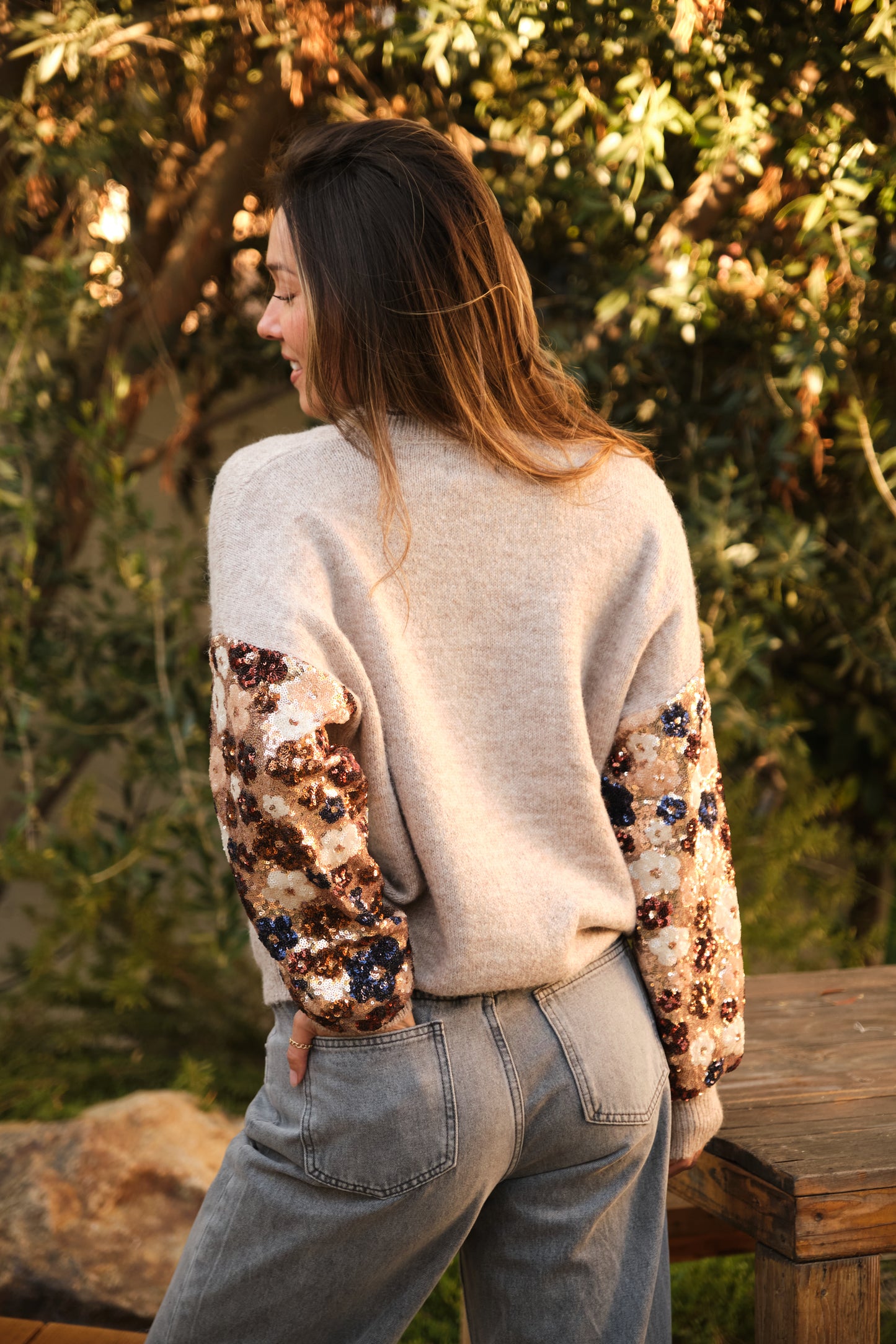 Taupe Cecylia Sweater