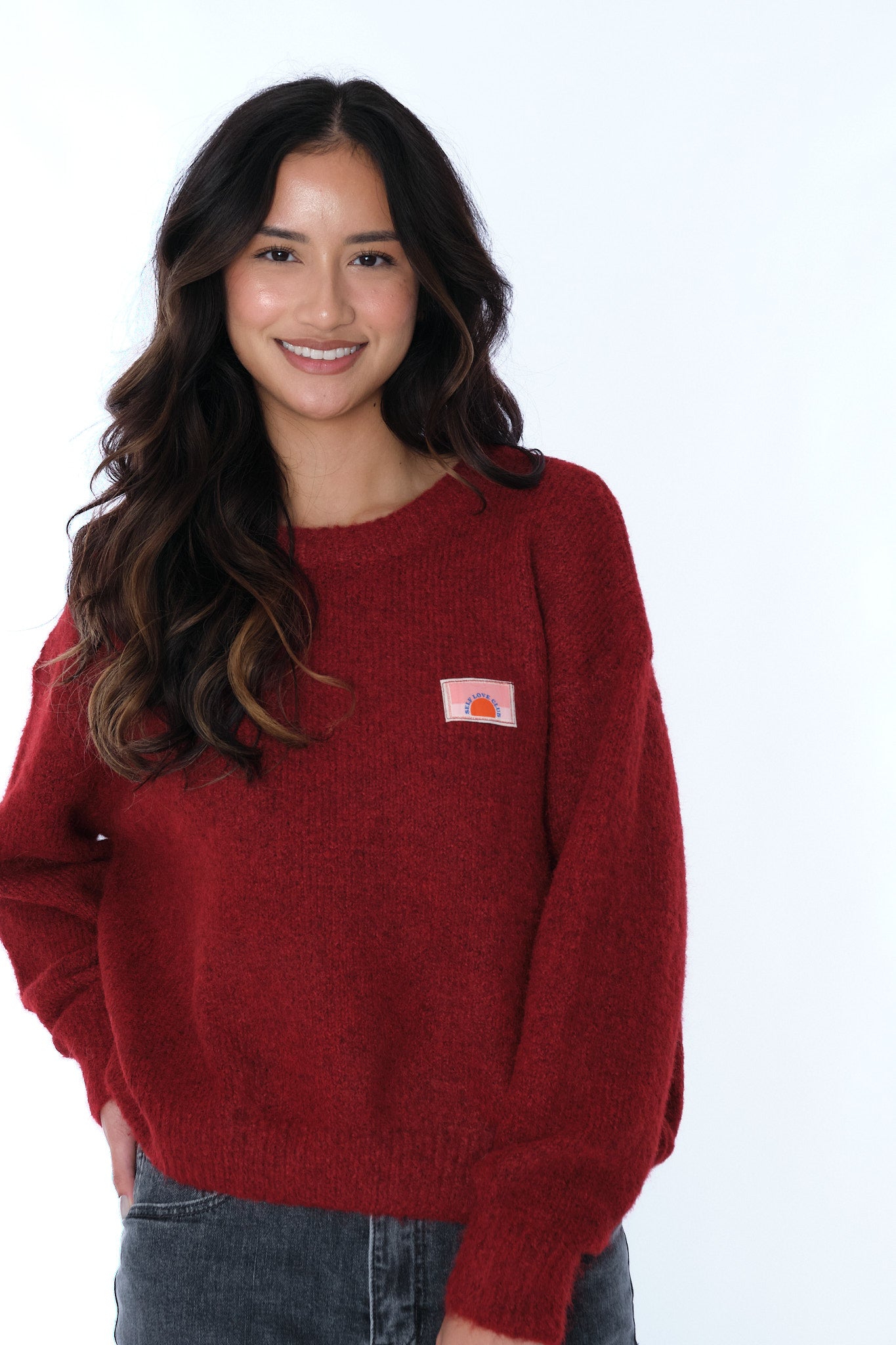 Burgundy Teri Sweater