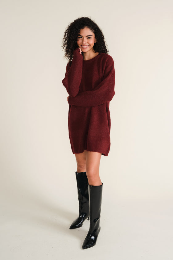 Burgundy Otis Dress