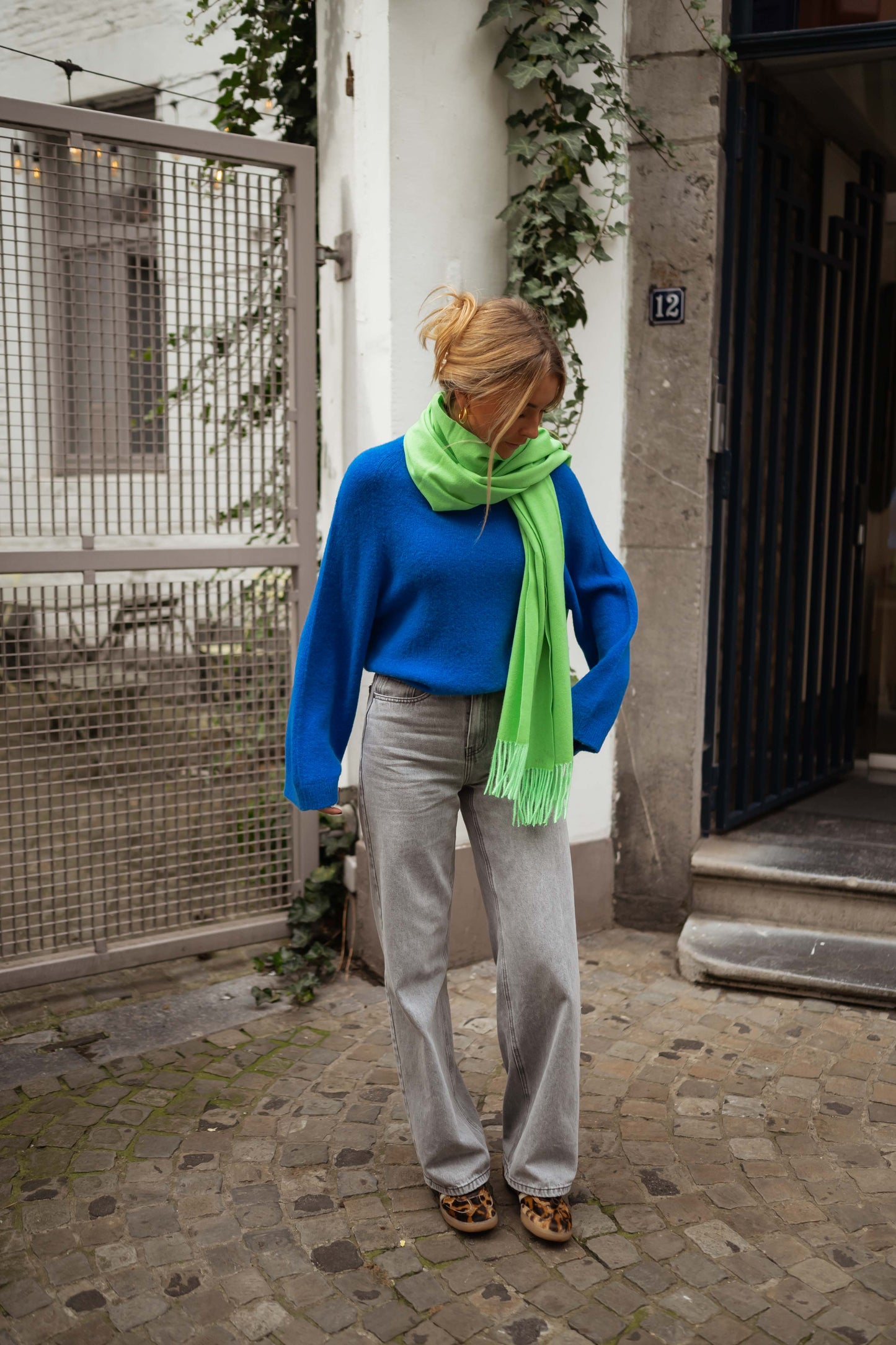 Green Cashmere Ronald Scarf