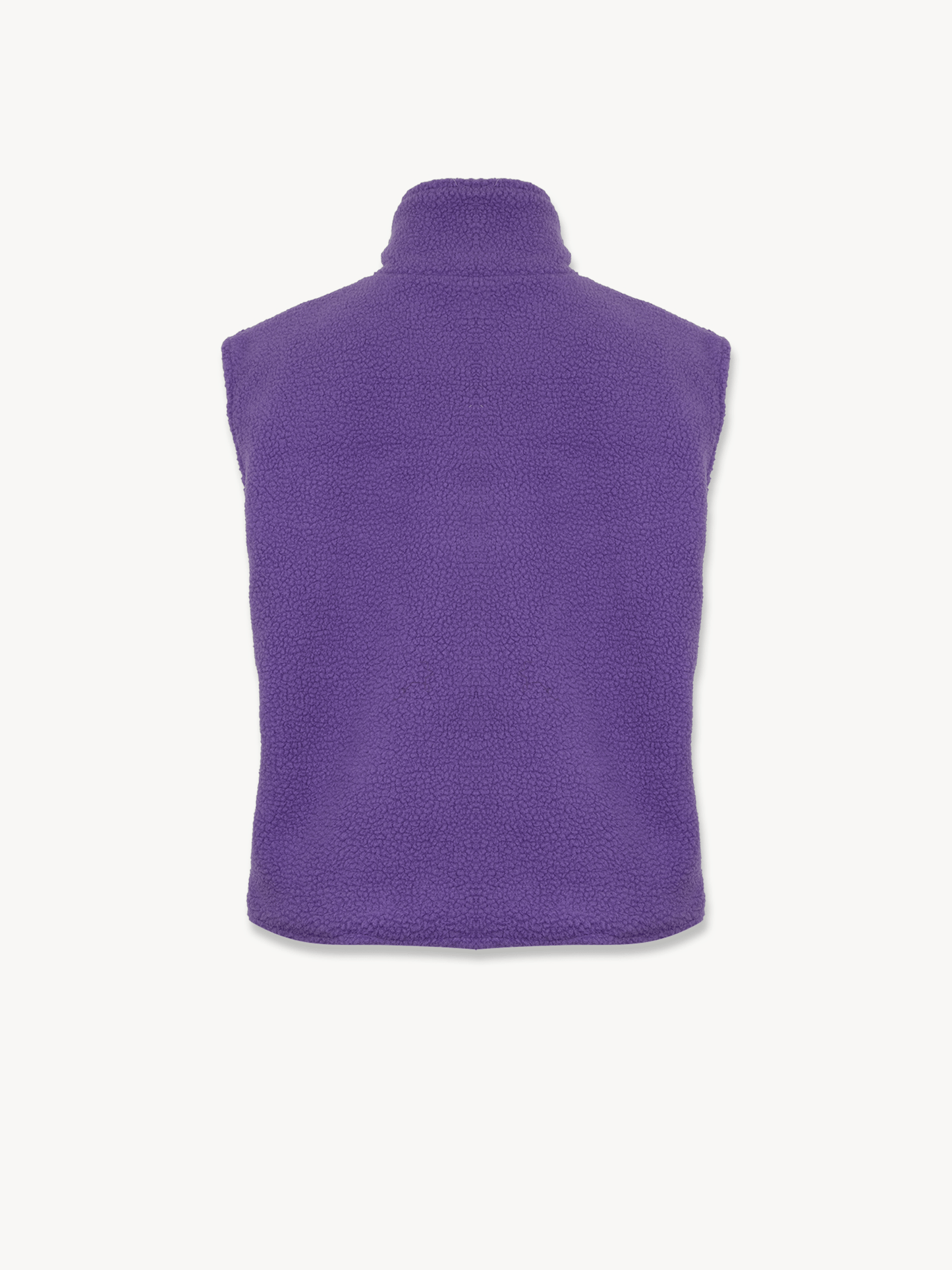 Ecru and Purple Dorian Polar Fleece Cardigan