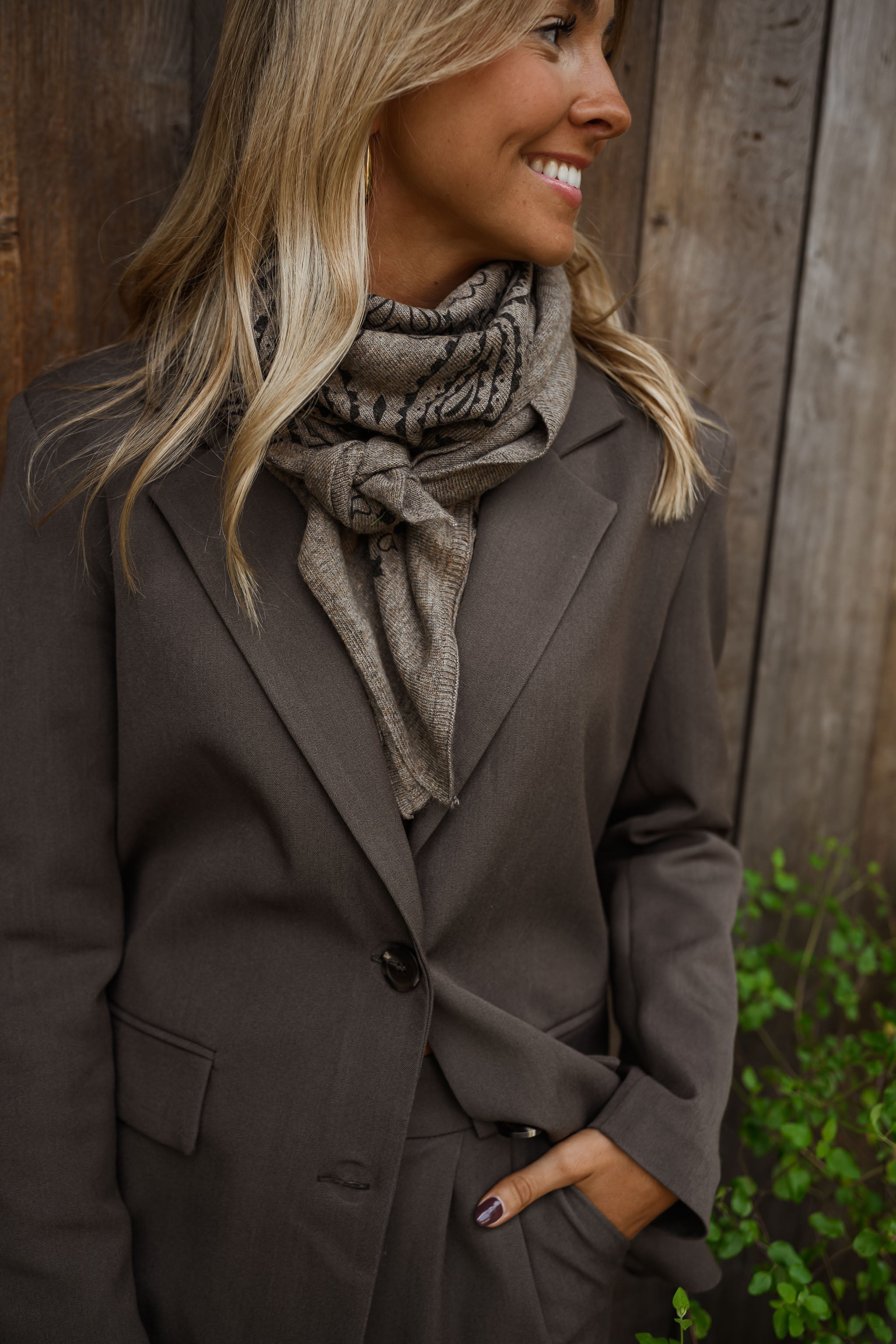 Taupe Silane Scarf