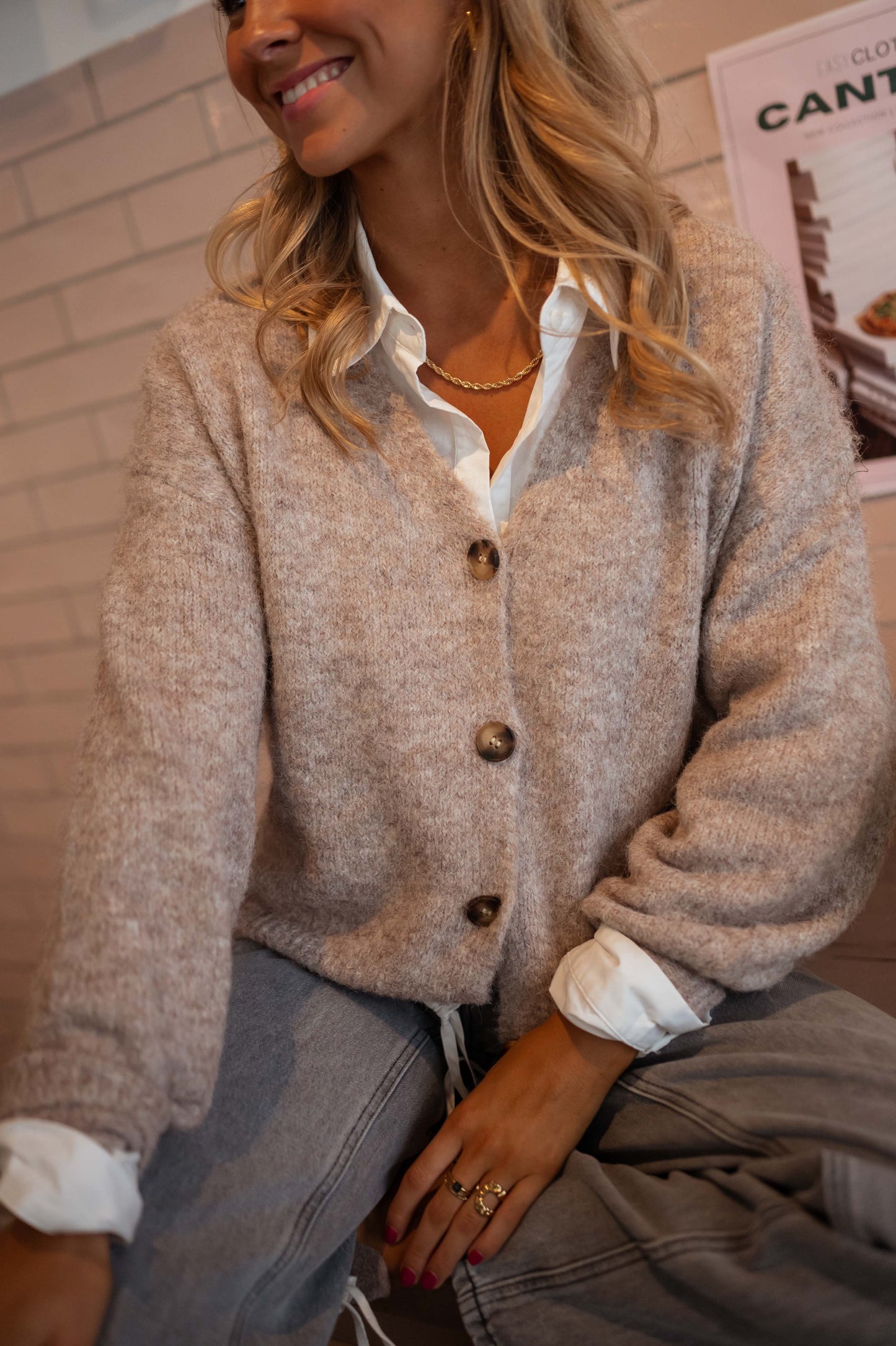 Taupe Elyne Cardigan