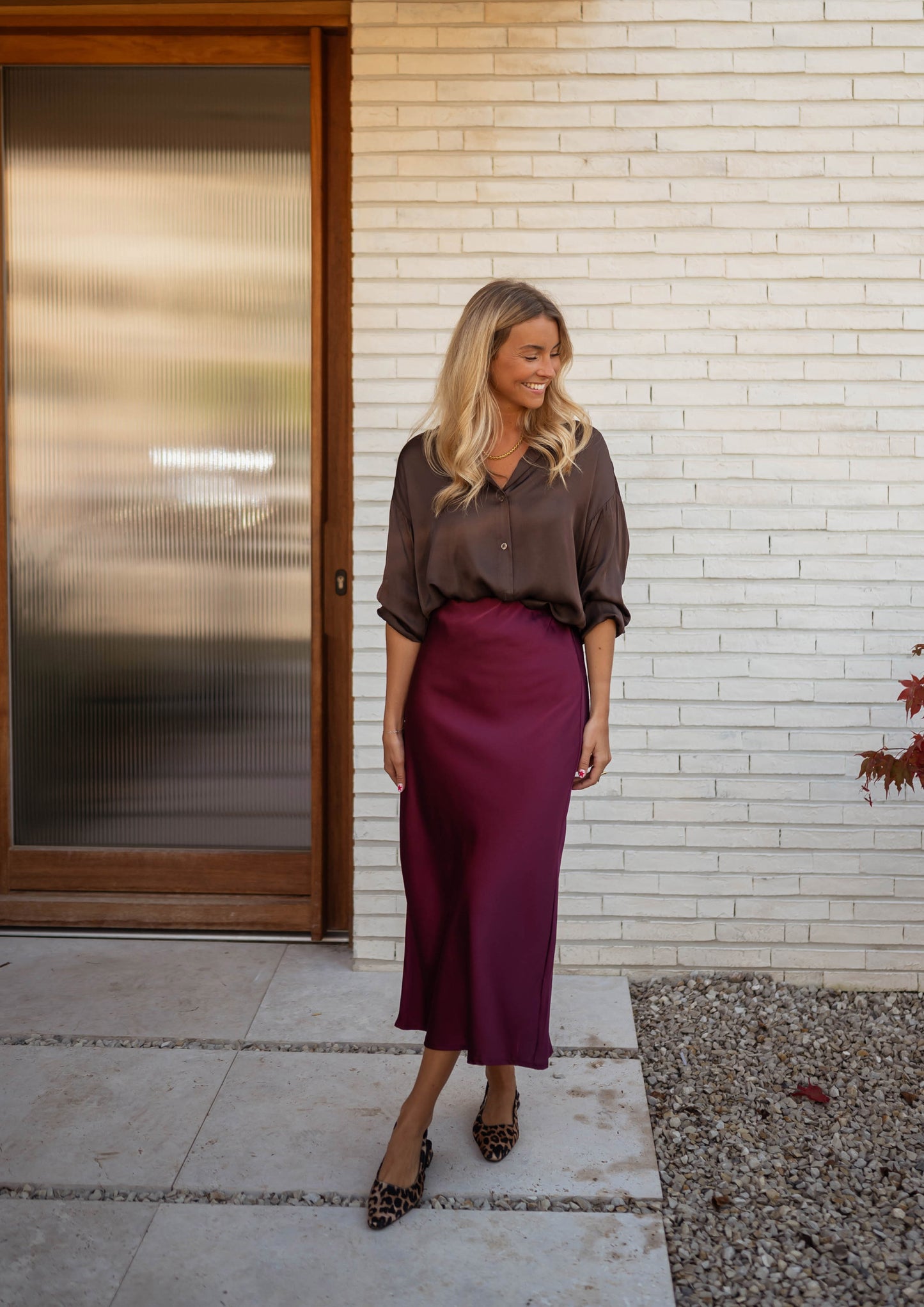 Burgundy Zina Skirt