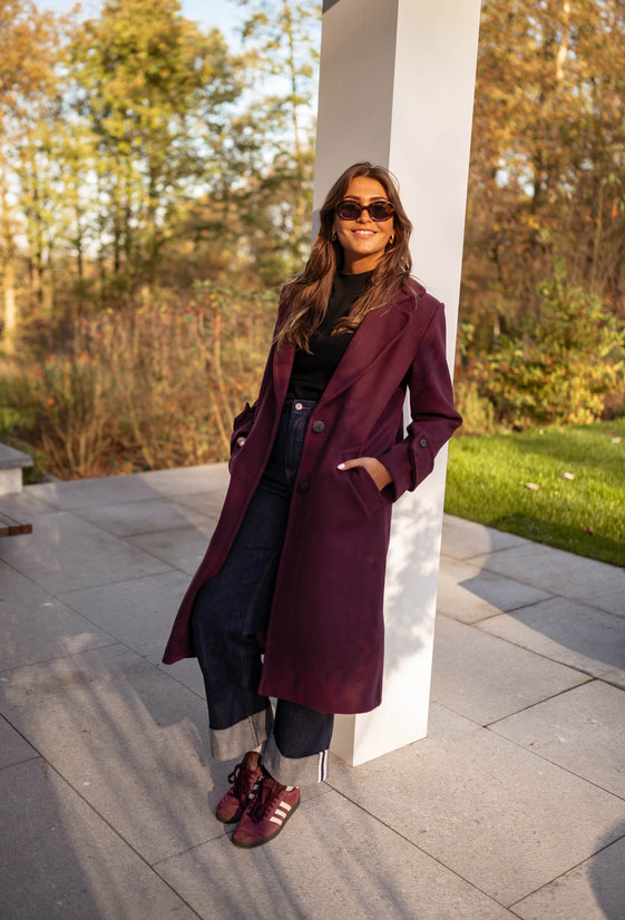 Burgundy Adam Coat