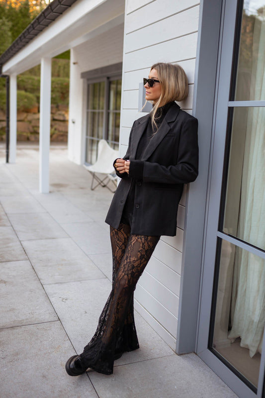 Black Lace Gilles Pants