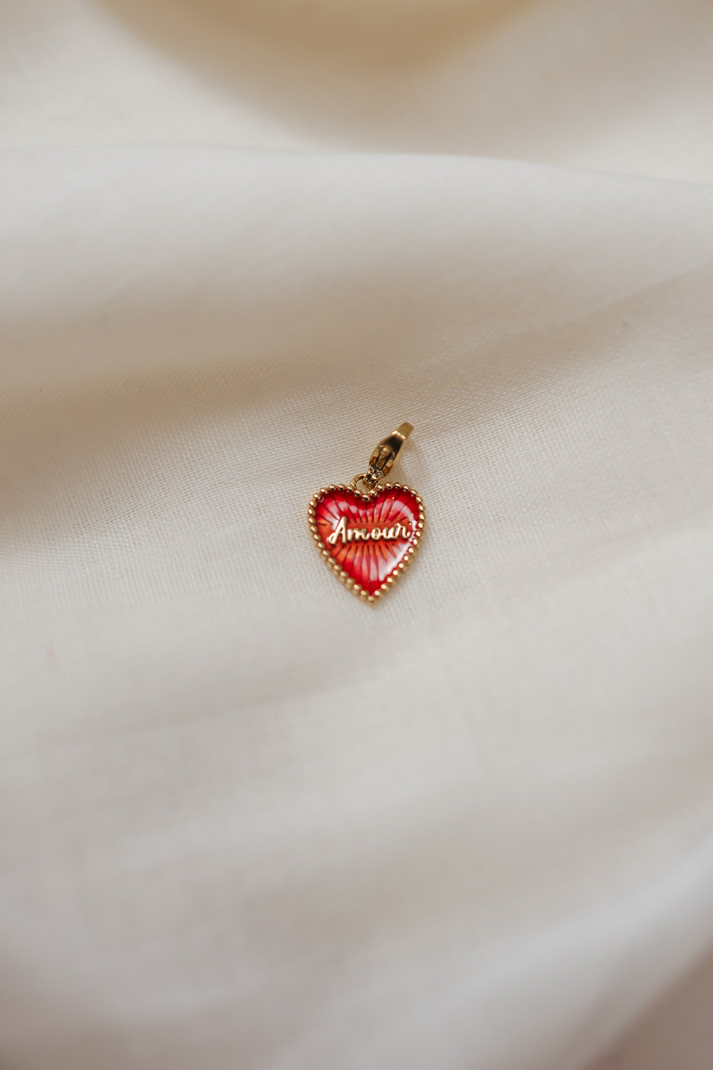 Red and Gold Heart Pendant