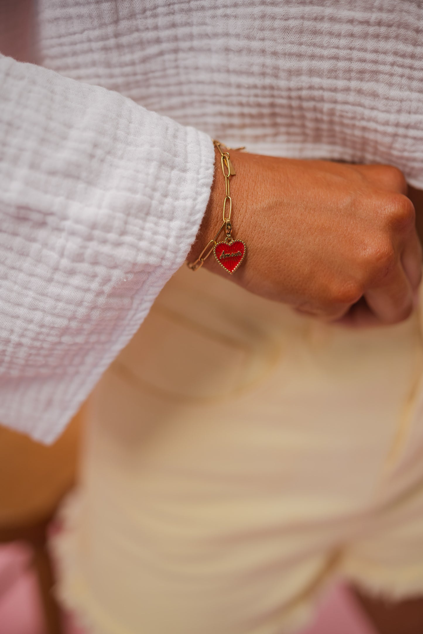 Red and Gold Heart Pendant