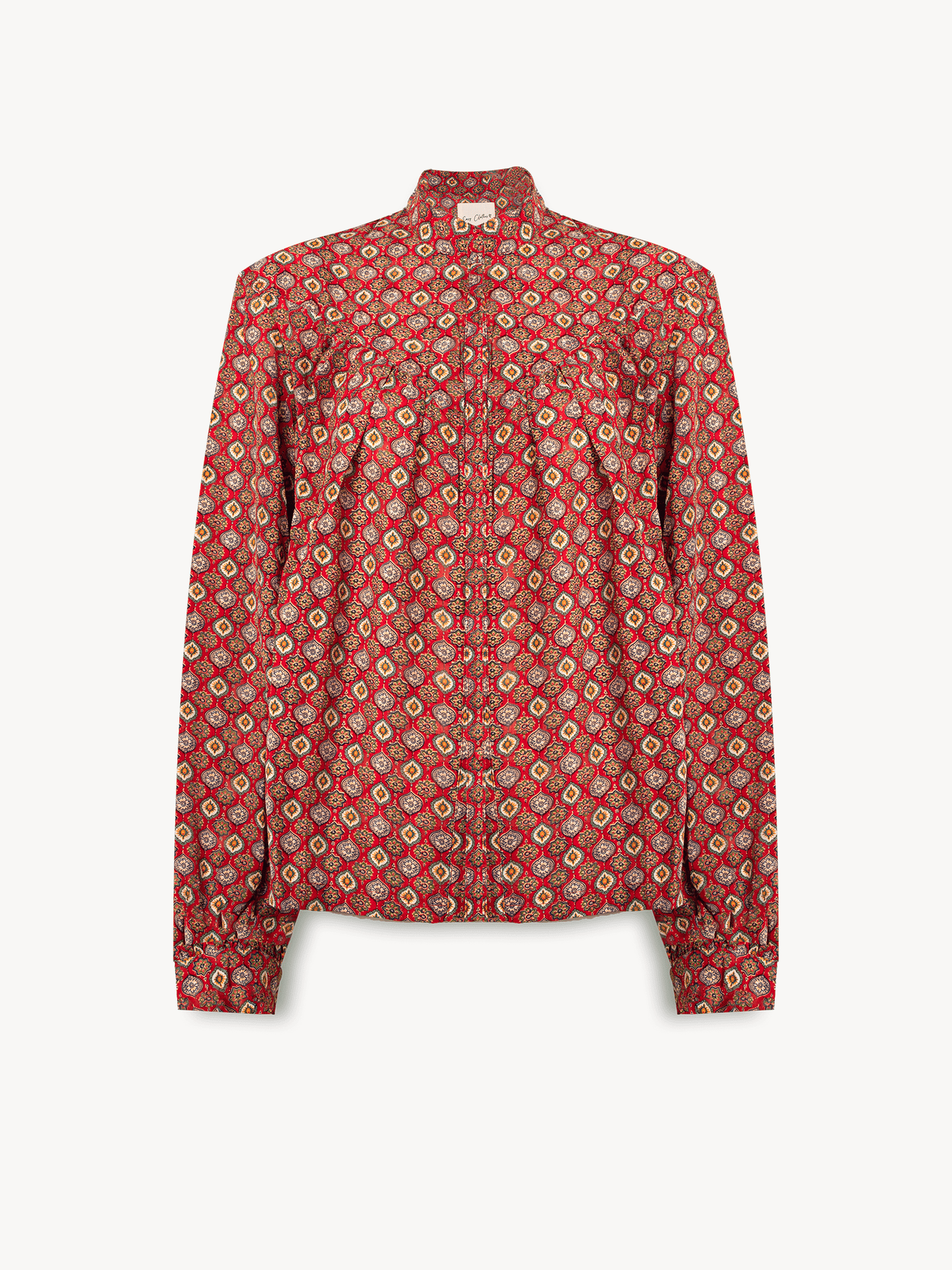 Red Patterned Morena Blouse