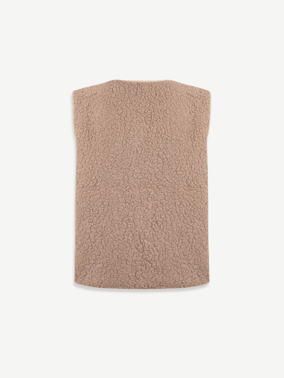 Taupe Ghislain Sleeveless Cardigan