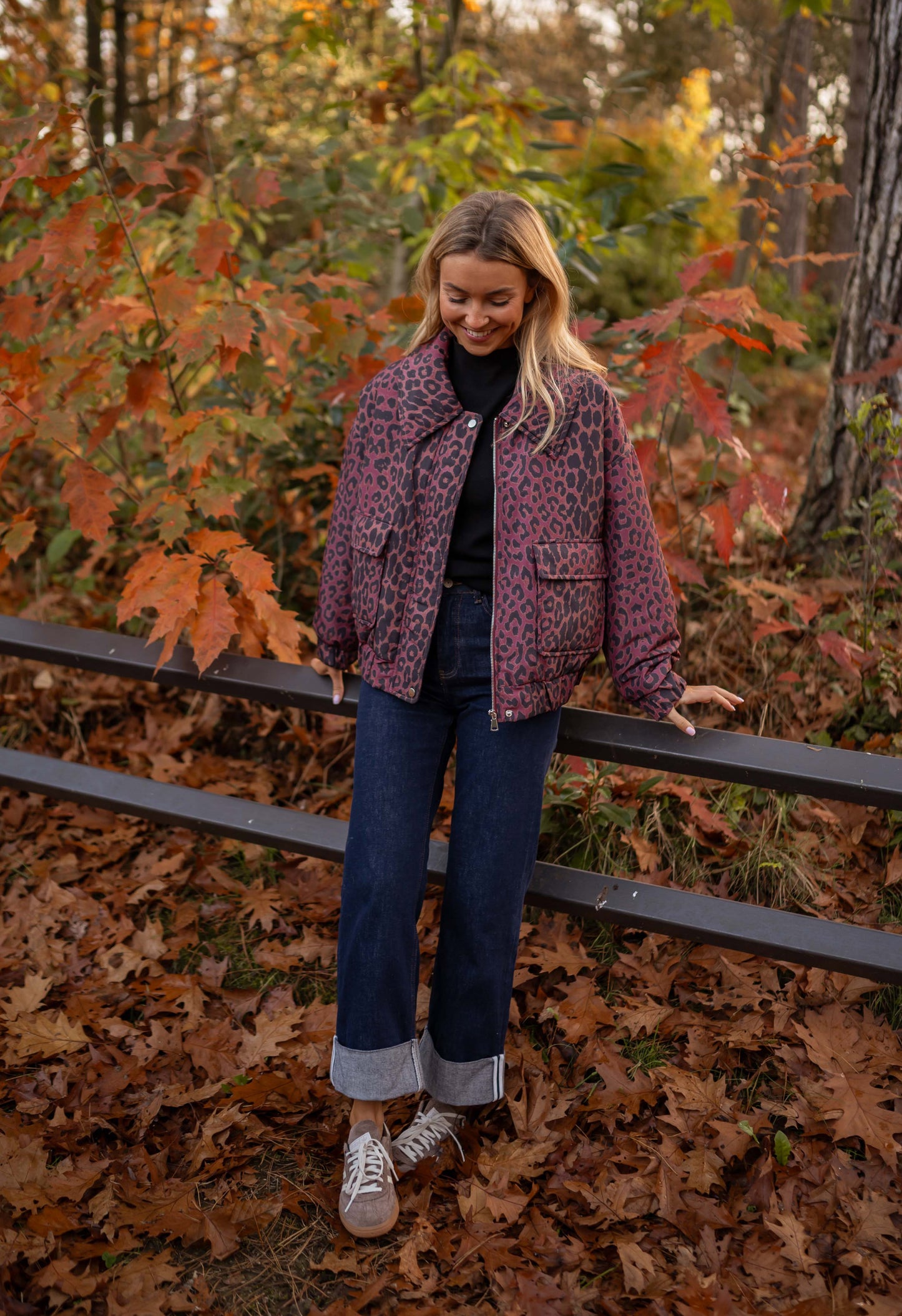 Burgundy Leopard Thelma Jacket