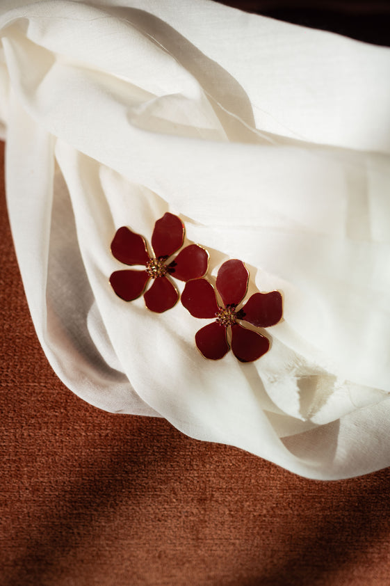 Burgundy Myrla Earrings