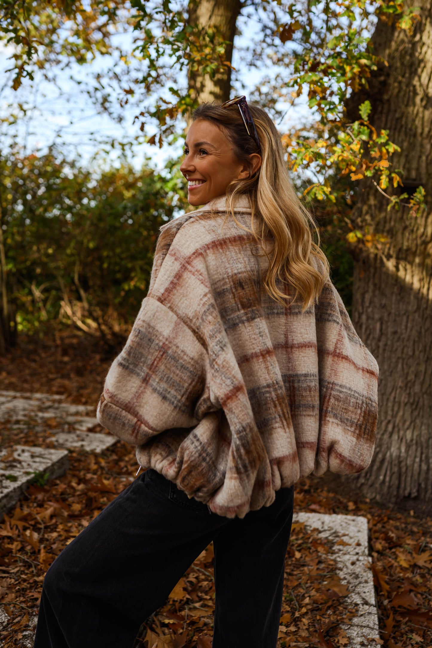 Beige Checkered Dawson Jacket