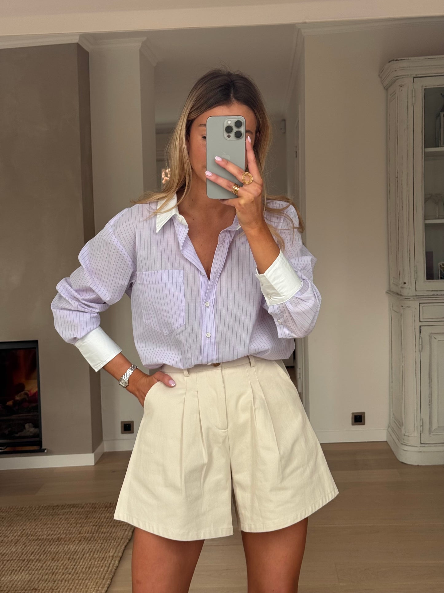 Beige Faustine Shorts