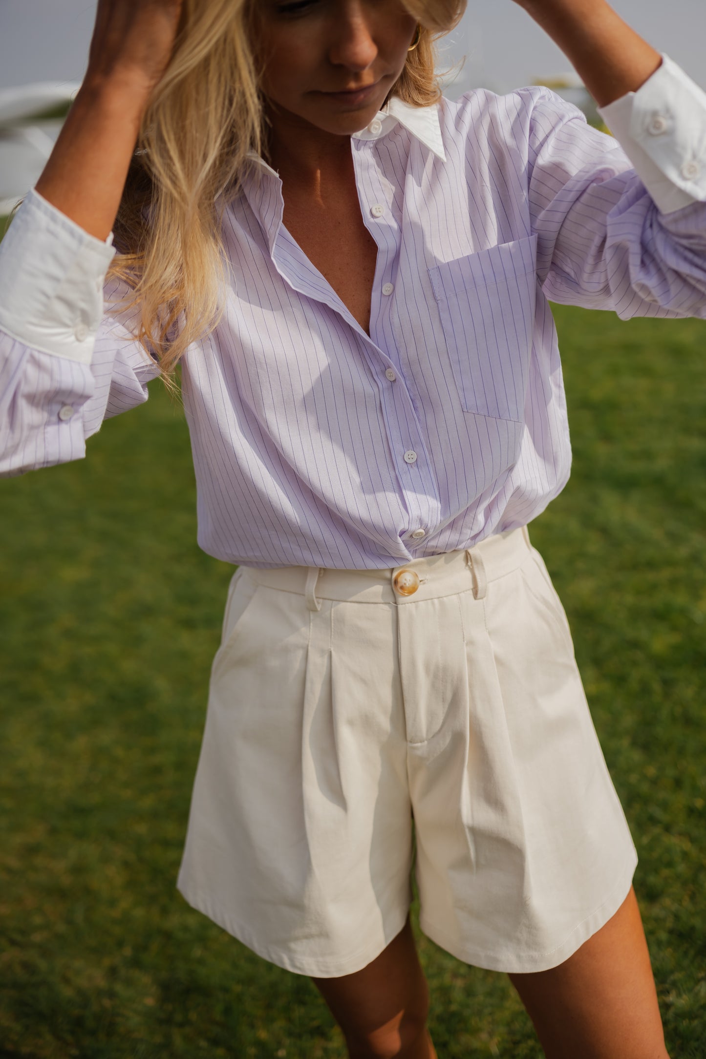 Beige Faustine Shorts