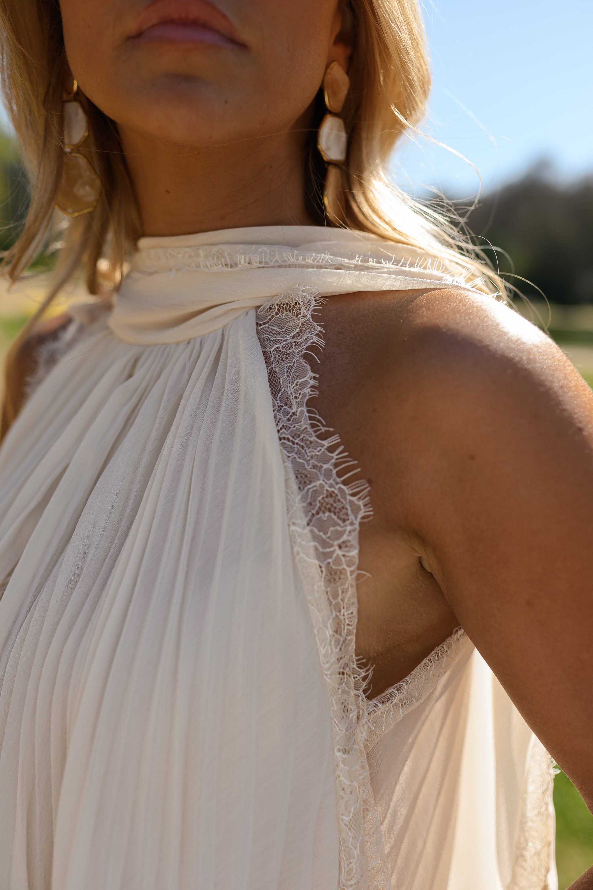 Beige Lace Nath Top