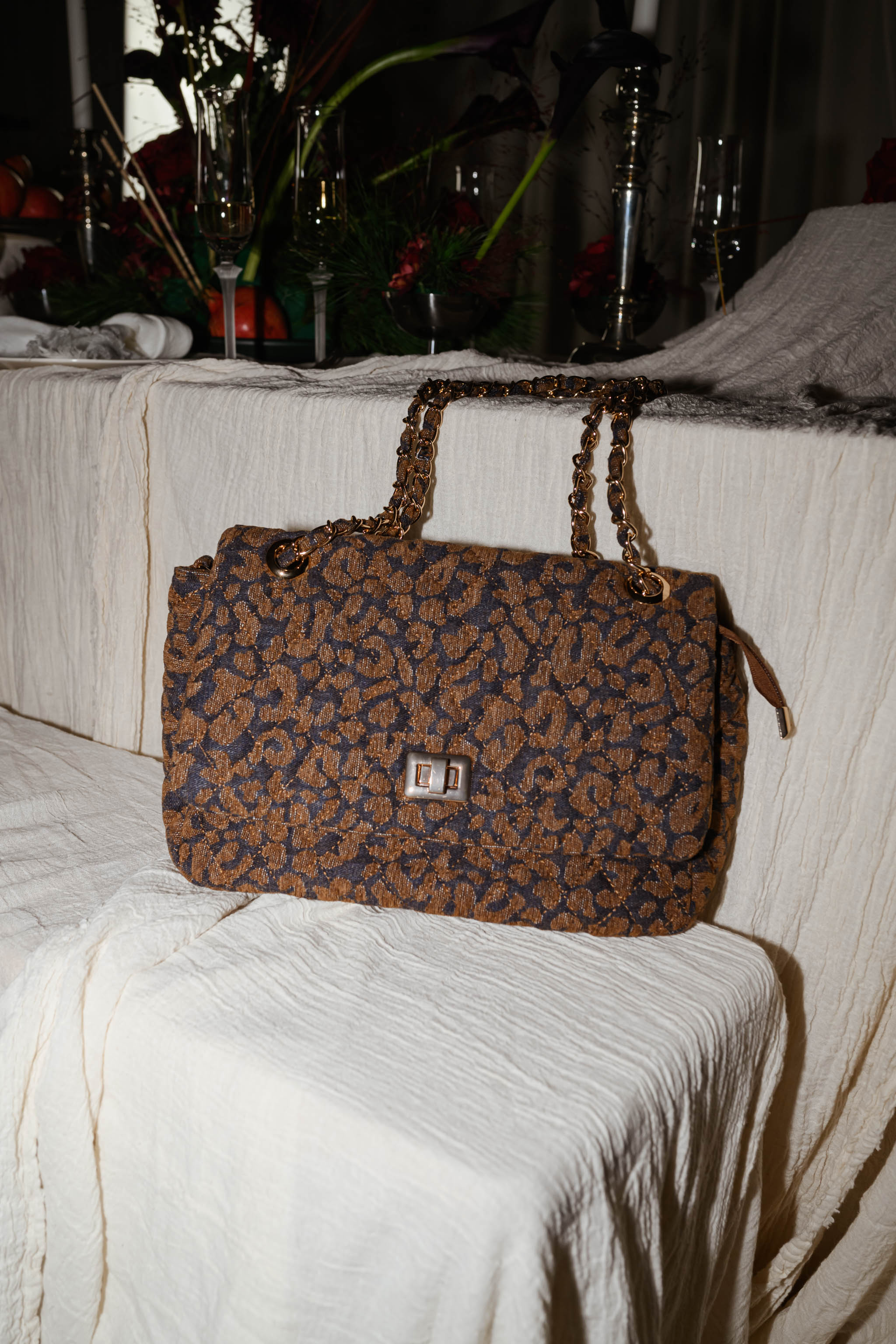 Brown Leopard Meva Bag