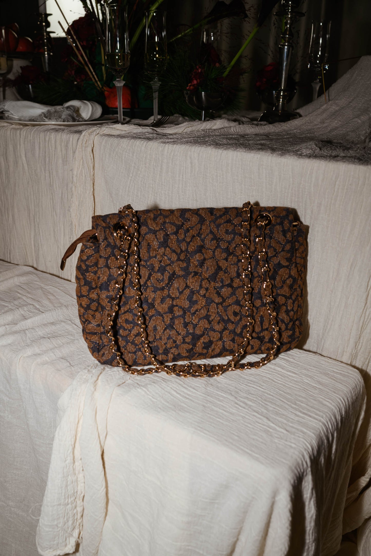 Brown Leopard Meva Bag