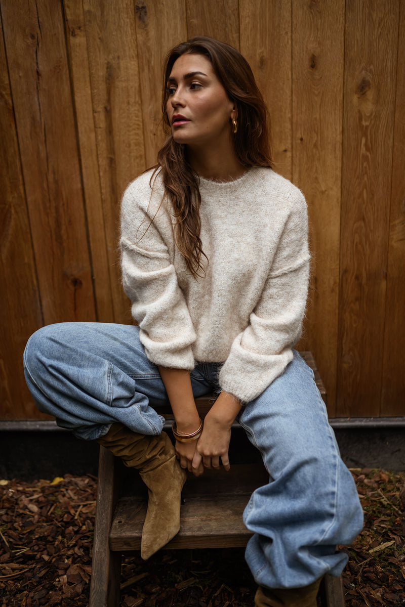 Beige Luck Sweater
