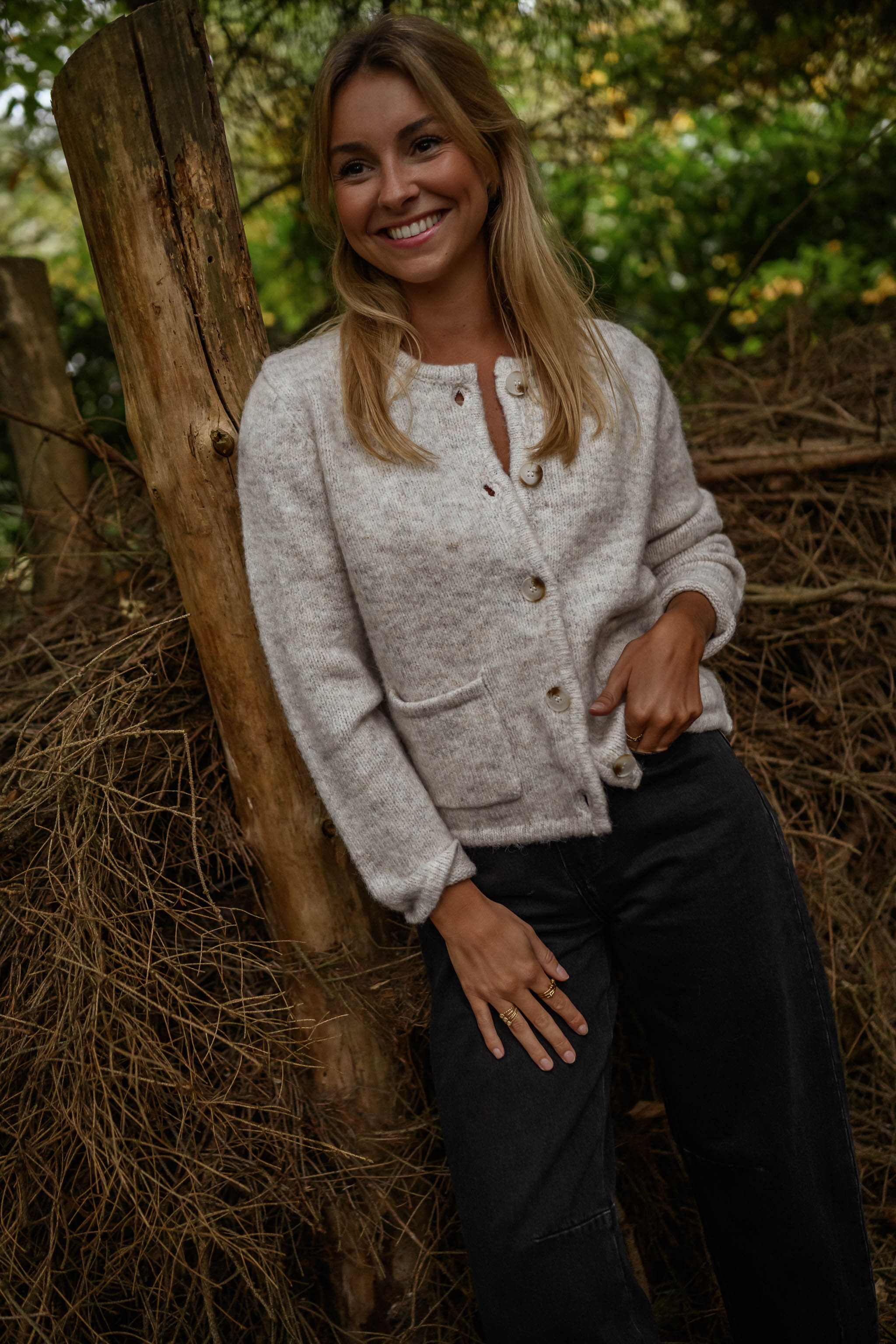 Beige Milene Cardigan