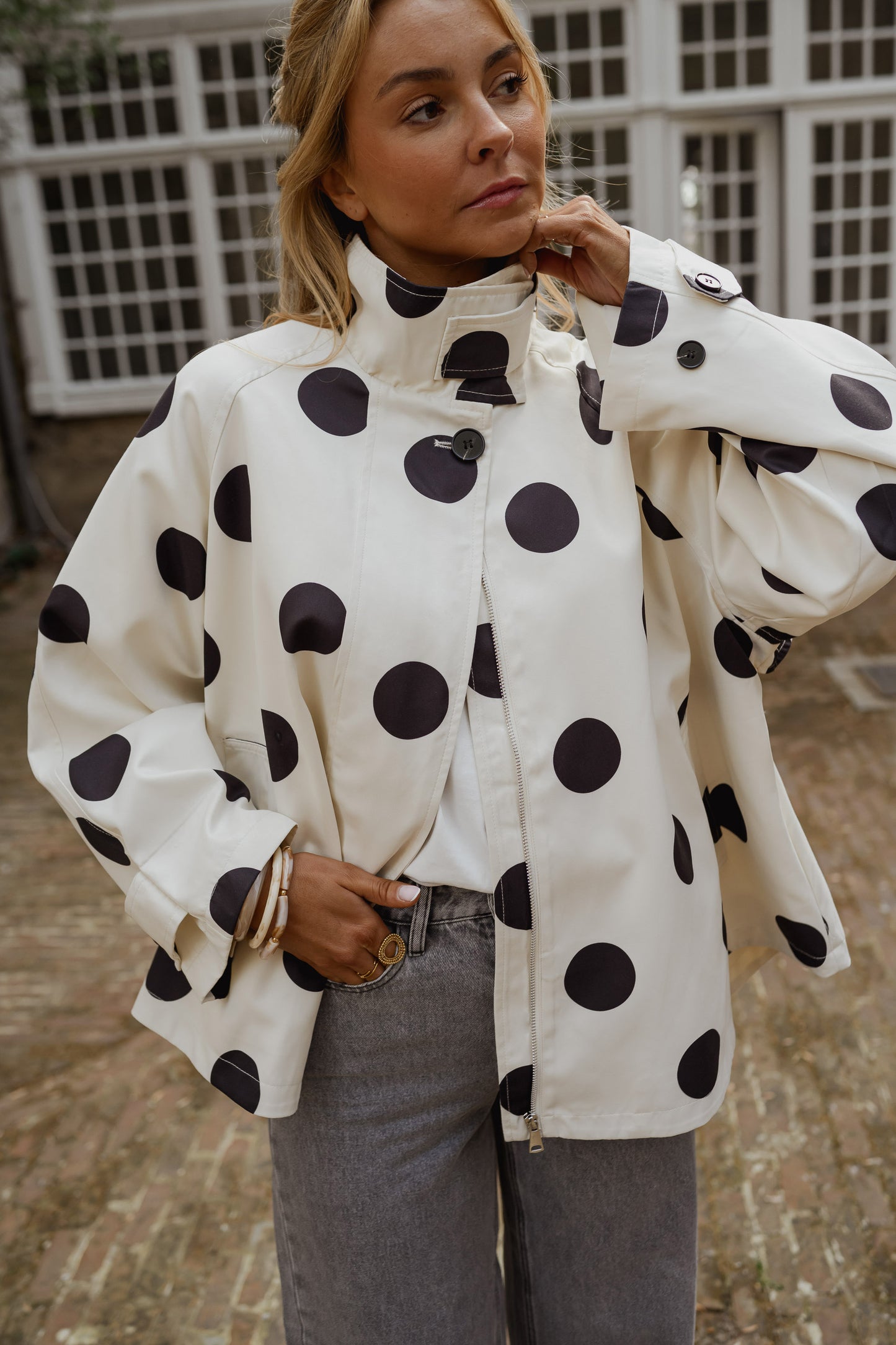 Black Polka Dot Leonard Jacket