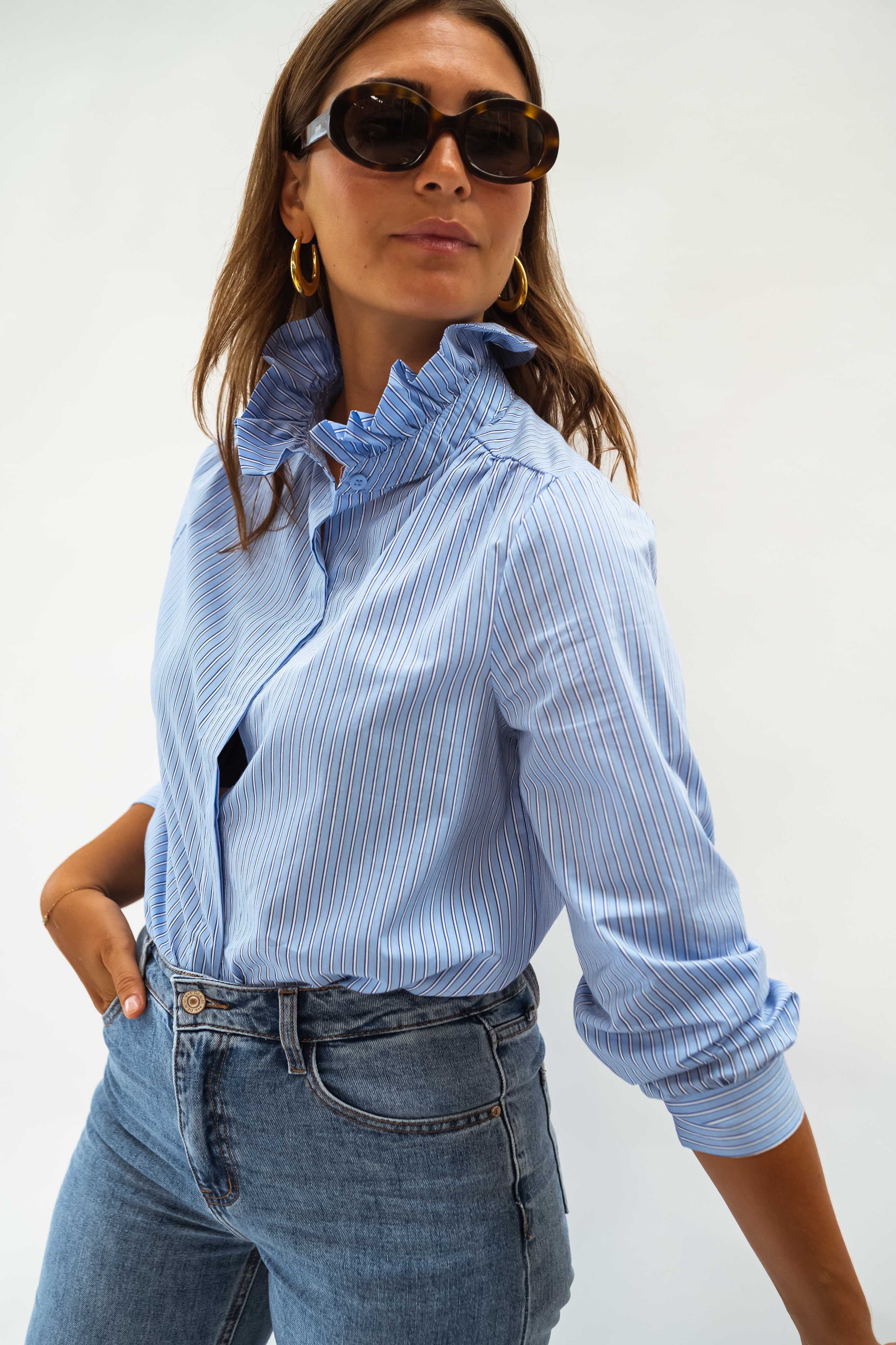 Blue Claudine Shirt