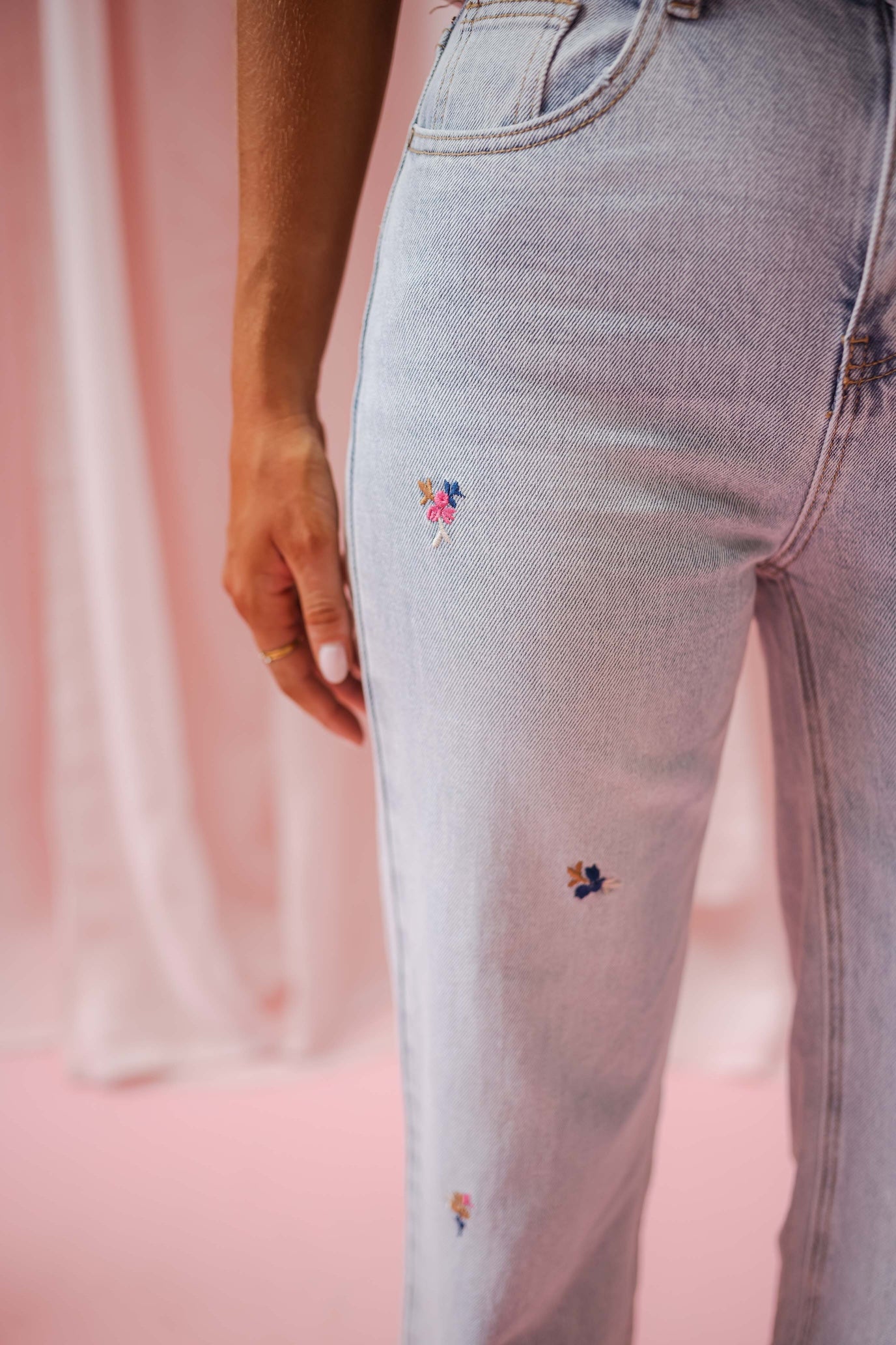 Blue Floral Anabella Jeans