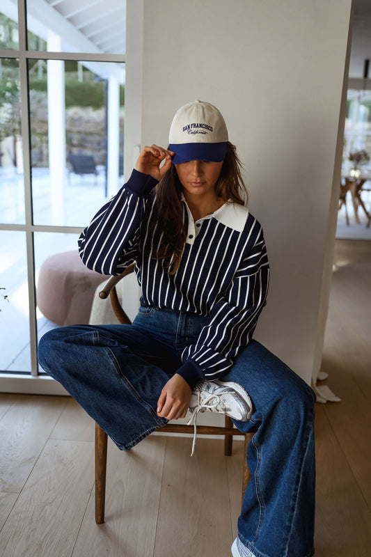 Blue Striped Azriel Sweater