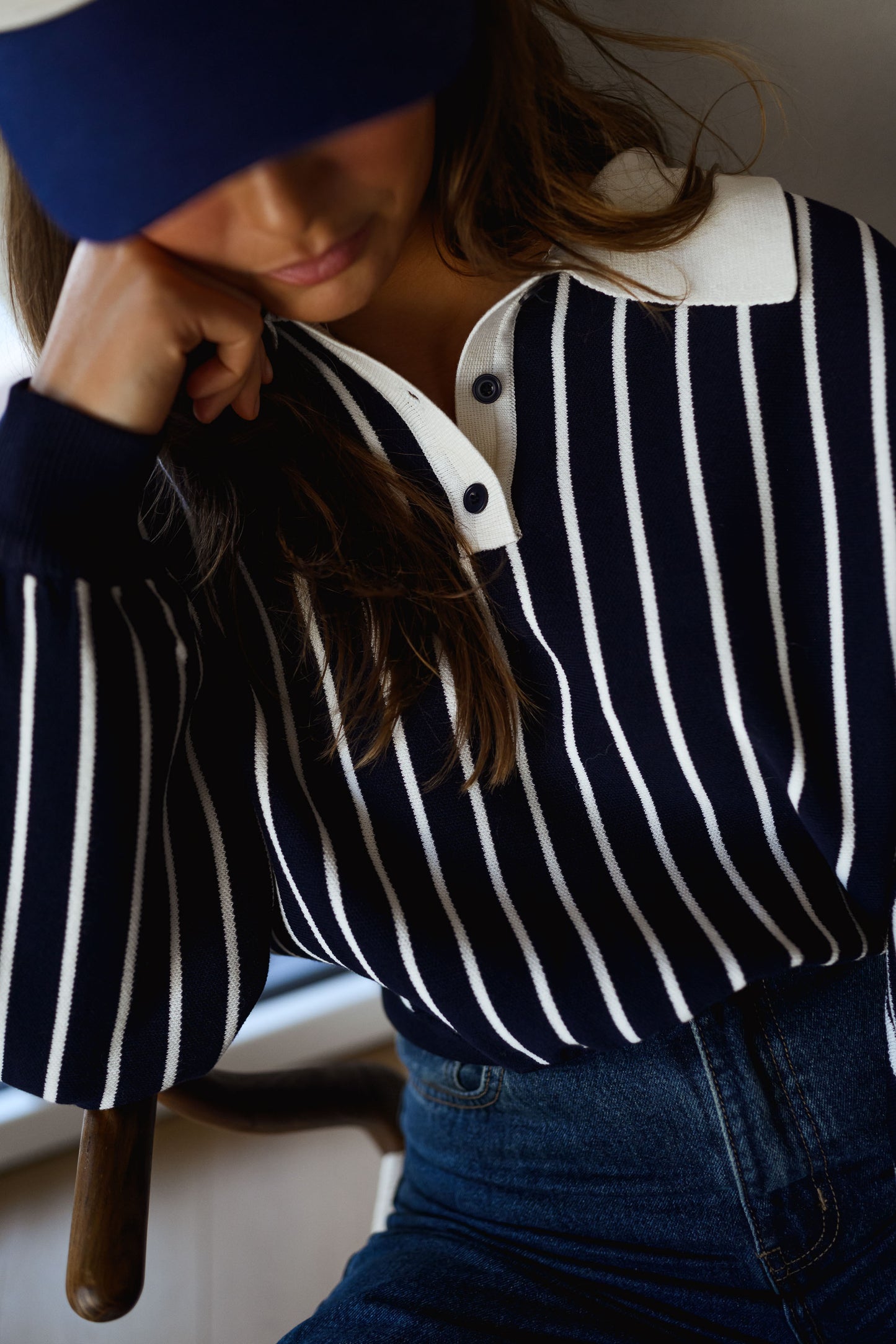 Blue Striped Azriel Sweater