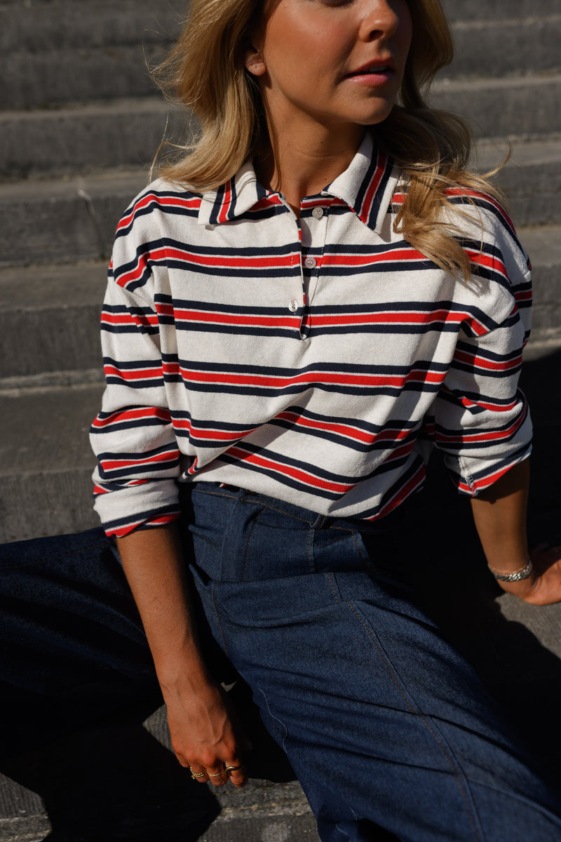 Blue Striped Marceau Polo