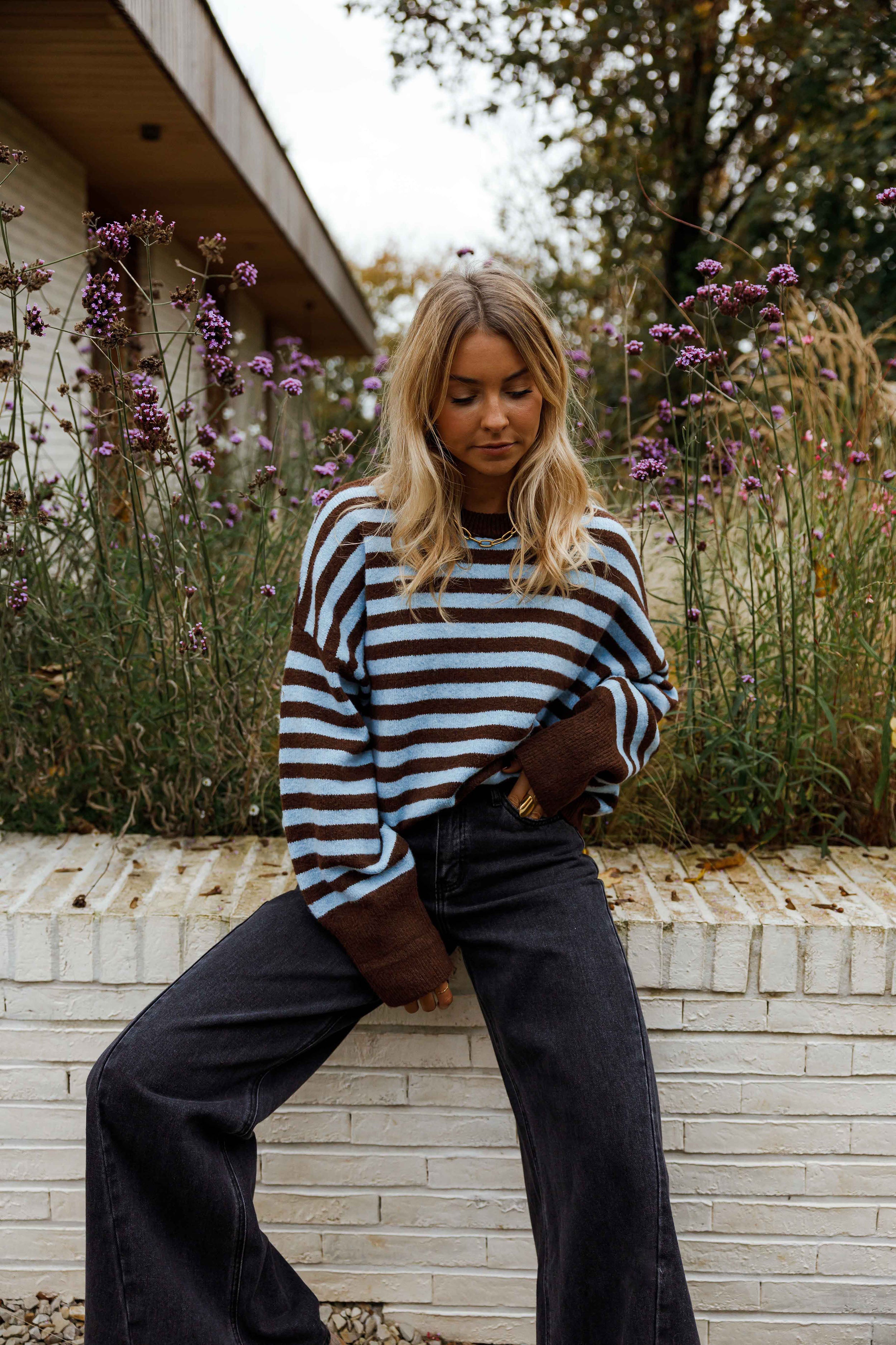 Brown and Blue Emilie Sweater